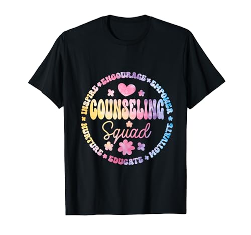 Groovy Counseling Squad Office Appreciation Back to School T-Shirt