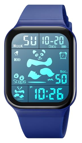 Gosasa Fashion Unisex Digital Sport Watch Easy to Read Big Face Large Number Display 50M Waterproof Outdoor Casual Wristwatch for Men Women