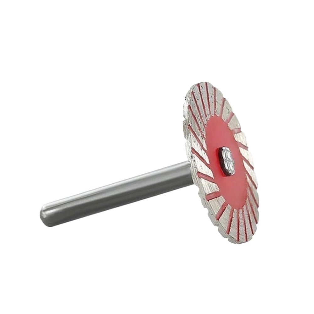 Diamentowe brzeszczoty do pił, Tarcza tnąca do piły tarczowej 40 mm z trzpieniem 6, cięcia metalu, drewna, granitu i marmuru(Red)