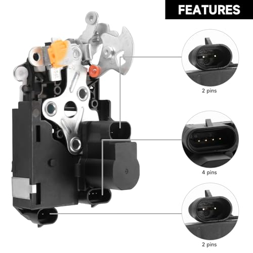 Image of Front Left Driver Side Door Lock Actuator - Compatible for GMC Envoy 2002-2009 for Buick Rainier 2004-2007 for Chevrolet Trailblazer 2002-2009 - Replace Part 15110507