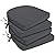 Favoyard Outdoor Chair Cushions 19"x19"x2" Set of 4 Waterproof Seat Cushion for Patio Furniture with 3-Year Fade Resistant Removable Cover Attach Straps Hidden Zipper Round Corner for Yard Garden