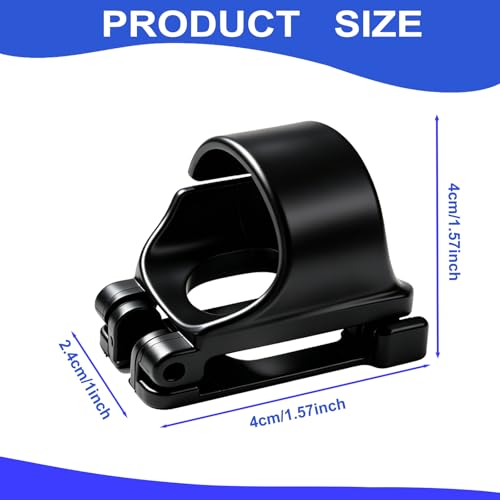 4 Paquete Clip Universal de Plástico para Sujetar Tubo de Snorkel de Buceo, Negro miniatura 2