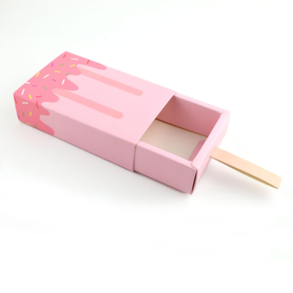 100 Pezzi Scatole Regalo Forma Gelato in Carta Leggere per Party e Shower, Confezioni Dolci Cassetto Cartoon, Accessori Festa Compleanno