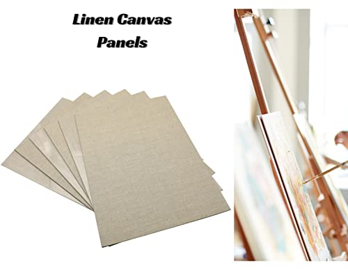 Exerz 30x40cm Canvas Panels Linen, 3mm 320gsm 100% Linen Artist Canvas Board/Triple Primed/Acid Free/Medium Grain - Image 4