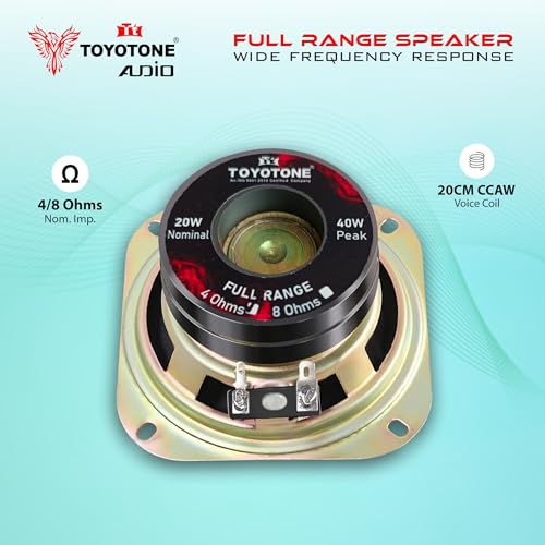 Image of 3 inch Inch Full-Range Speaker | Dual Cone | 20W Nominal | 40W Max | 4-Ohms | Copper Coil | 53mm Dual Magnet | High Sensitivity | Ideal for Home & Car Audio (4)