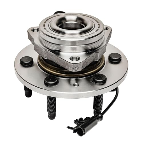 Image of Detroit Axle - 4WD 6pc Front Loaded Knuckles Kit for 2007-2013 Chevy Silverado 1500 GMC Sierra 1500, 2007-2014 Escalade ESV Suburban 1500, 2 Steering Knuckles 2 Wheel Bearing Hubs 2 Lower Ball Joints