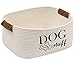 MOREZI panier de rangement pour jouets pour animaux de compagnie, lit pour chien-matériau de corde de coton. Convient pour organiser les fournitures et accessoires pour animaux de compagnie-Beige