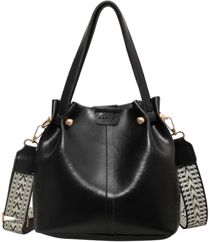 Image of Hobo Bags for Women Crossbody Purses and Handbags Bucket Purse Faux Leather with Detachable Long Strap