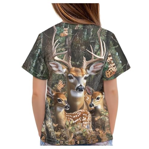 Image of Xhuibop Kids Tshirts Girls Boys 3-16 Years Summer Clothes for Teens Loose Fitting Tops