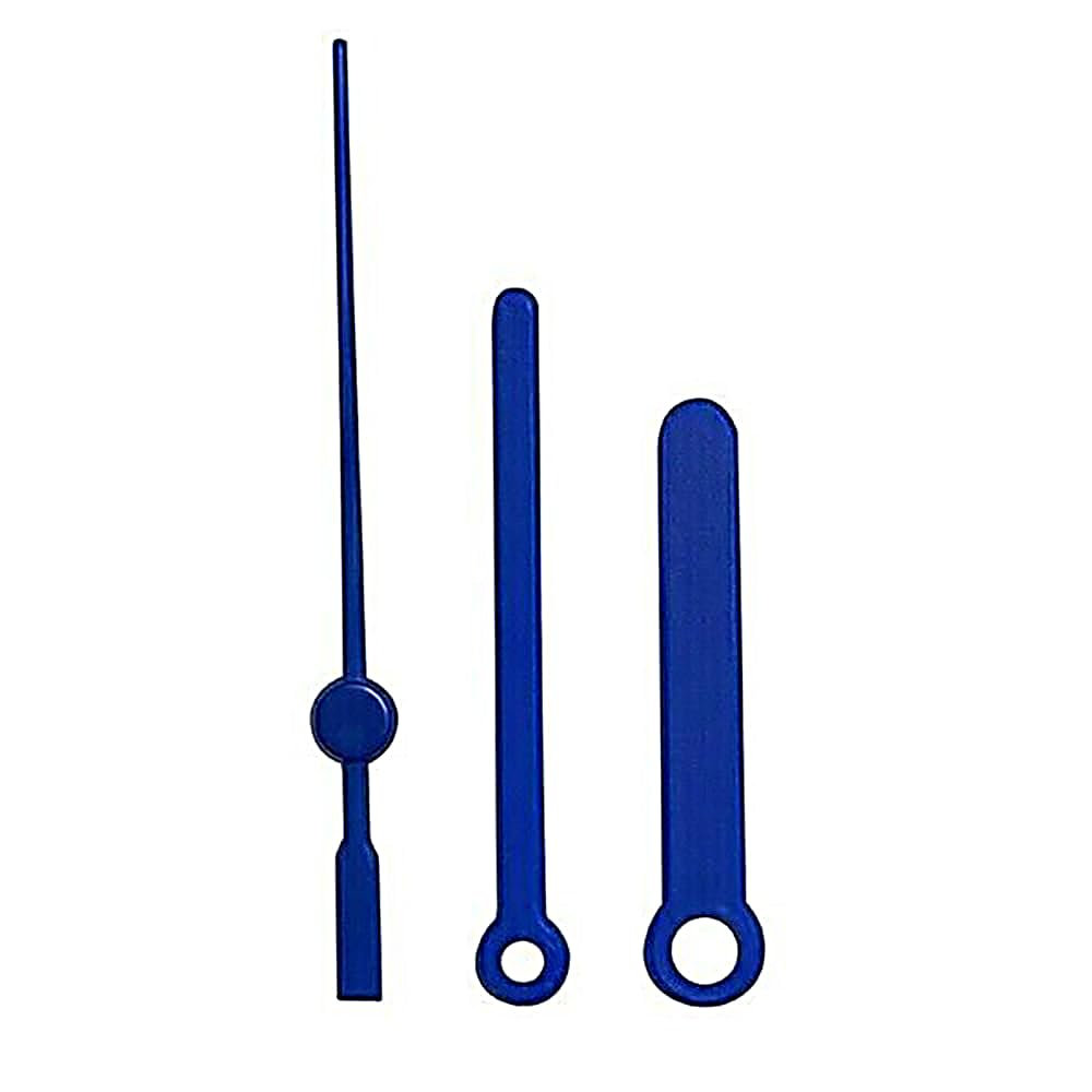 Dans Clock Shop Blue Replacement Plastic Press Fit Clock Hands Compatible With Hd 1688 Quartz Radio Controlled Mechanism Movement Diy Repair 55Mm