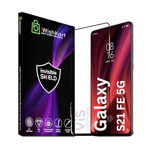 Image of ViS compatible with Samsung Galaxy S21 FE 5G / S21FE 5G Tempered Glass [with warranty] screen protector guard Full Edge to Edge 9H Full Glue FHD with Easy Installation kit - Pack of 1