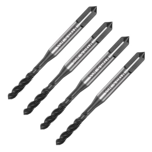 Image of sourcing map 4pcs Spiral Flute Thread Taps, M3 x 0.5 Nitride Coated Metric Screw Tap, Fully Ground High Speed Steel 6542 Machine Tapping Threading Tool for Machinist Thread Repair