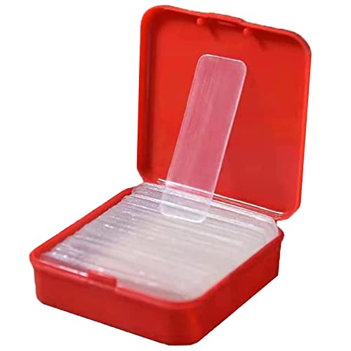 Double Sided Tape Transparent Reusable Adhesive Tape Double Sided Mounting Strong Sticky Wall Strips Without Cropping No Residue for Carpet Photos Posters 60 Pcs