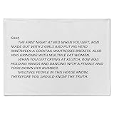Gaslight Gatekeep Girlboss Sam's Note Jersey Shore, Anonymous Letter to Sammi Throw Blanket 60'' x 50'' (150cm x 130cm)