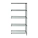Quantum Storage Systems AD54-2154P-5 Wire Shelving Add-On Kit, 54" W x 21" D x 54" H, 600 lbs Capacity, Carbon Steel, Epoxy Coated, Green, NSF