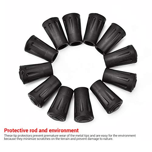 6 bastoncini da trekking gomma con estremità della...