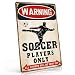 PAIION Soccer Gifts for Boys - Soccer Birthday Party Decorations - Soccer Room Decor for Boys/Men/Girls/Player - Funny Signs Metal Vintage 12x8 Inches