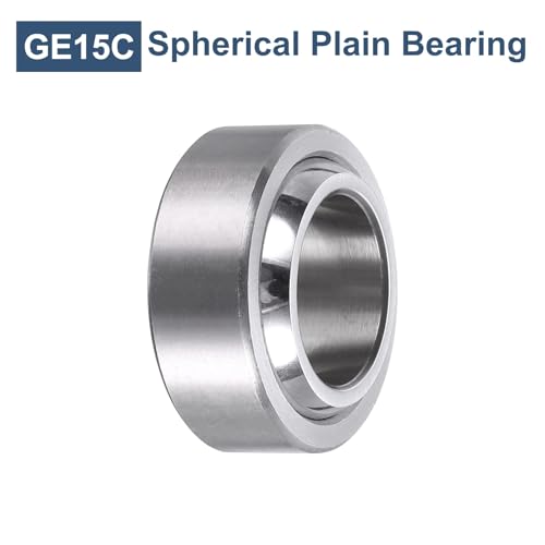 QUARKZMAN 2 Stück GE15C Sphärisches Gleitlager 15mmx26mmx9mm Lagerstahl Vorgeschmiertes Radiales Sphärisches Gleitlager Leises Schwinglager ABEC-3 Präzision