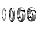 2mm/4mm/6mm/8mm Titanium Plain Dome High Polished Wedding Band Ring Comfort Fit Size 4-15