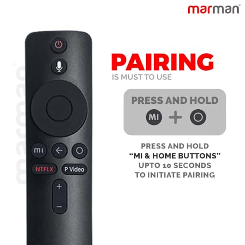Image of marman Bluetooth Voice Remote Compatible for Mi Tv Remote for Smart LED 4k HD UHD Android Television Remote with with Google Assitant Feature XMRM - Pairing Must !