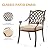 Attliahome 7-Piece Cast Aluminum Outdoor Table and Chairs, Antique Bronze Patio Dining Sets Include 60" Large Patio Dining Table and 6 Chairs with Removable Cushion