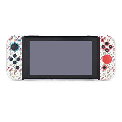 SUPNON Carry Case Compatible with Nintendo Switch, Ultra Slim Hard Shell, Protective Carrying Case for Travel - Hand Drawn Bath and Spa Sponges, Loofah, Design28282 - Thumbnail 4