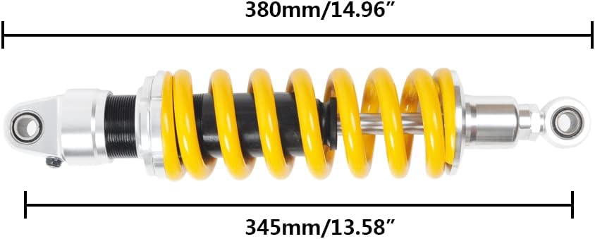 Liquor Shock Absorbers 350MM 13.8 inch for Motorcycle Replacement After Market Fit for Scooter ATV Go Kart Quad Dirt Sport Bikes