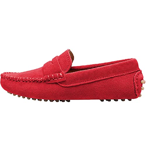 Image of rismart Boys Girls Slip on Loafers Casual Flat Kids Moccasin Slippers