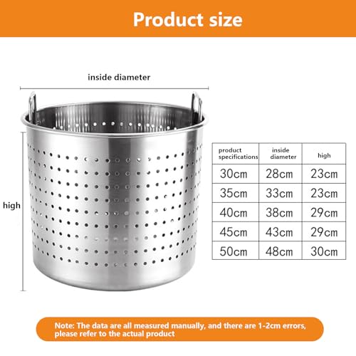 Cesta de Filtro de Acero Inoxidable AIZYR para Freidora, Cesta Coladora de 38cm x 29cm, Ideal para Mariscos, Pollo y Sopas miniatura 6
