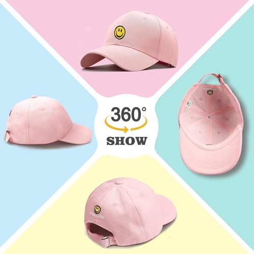 Smile Face Toddler Hat Baseball Cap for Boy Girls Baseball Hats Kids Soft Cotton Adjustable Cute Caps for 4-12 Years3