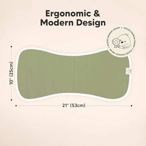 Organic Burp Cloths Baby Boy & Girl - 5-Pack Super Absorbent Cotton Burping Cloths for Babies, Soft & Plush Newborn Spit Up Rags, Infant Towels for Milk Spit Up, Unisex, Large 21" x 10" (Hunter)