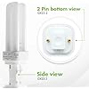 4 Pack 13-Watt Double Tube 2 Pin (GX23-2) Base - 2700K CFL-Plug-in Replacement for Sylvania 21117/20691 CF13DD/827/ECO - GE 97586/18844 - F13DBX23/827/ECO - 383109 PL-C13W/27/USA/ALTO