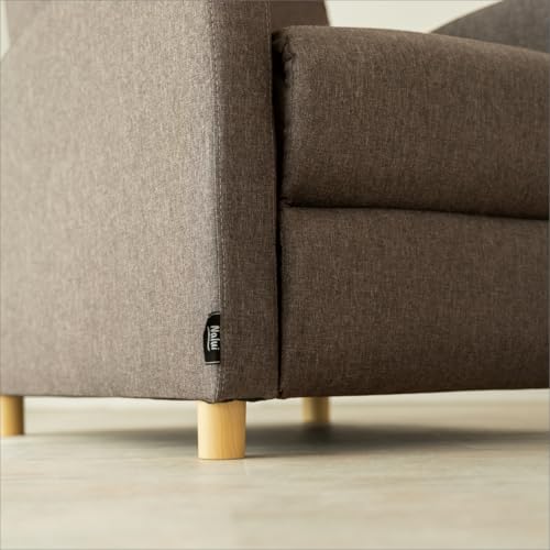 ZZ DON DESCANSO - Sillon Relax Reclinable Tela Verona (63x74x105cm). Sillón Reclinable Compacto con Reposapiés, Apertura Push, 2 Posiciones y Posición Cero, Butaca Reclinable hasta 160º (Marrón) - imagen 5