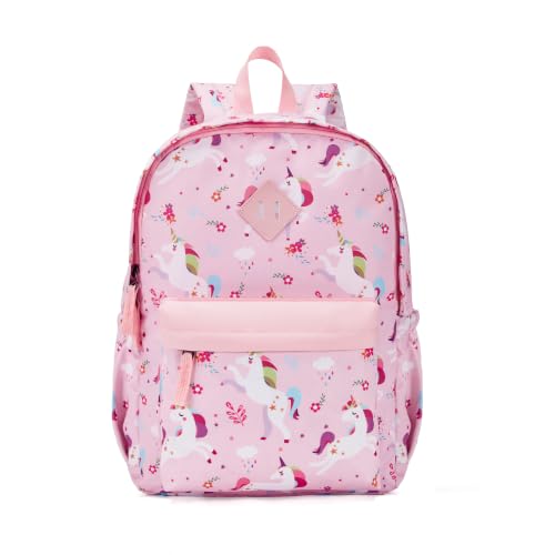 NICE CHOICE Preschool Backpack Kindergarten Little Kid Toddler School Backpacks for Boys and Girls with Chest Strap(15inch, Pink Unicorn)