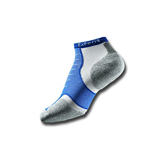 Thorlos Thin Cushion Experia Micro Mini Crew Sock Size: M, Royal Blue with a Helicase Sock Ring