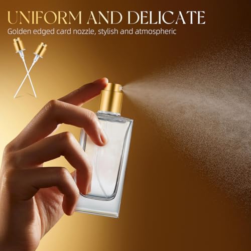 Image of Housoutil Perfume Spray Bottle Tops - 10Pcs 13mm Bayonet Fine Mist Perfume Top Replacement Cap, Gold Spray Bottle Nozzle for DIY Fragrance and Cologne Repair