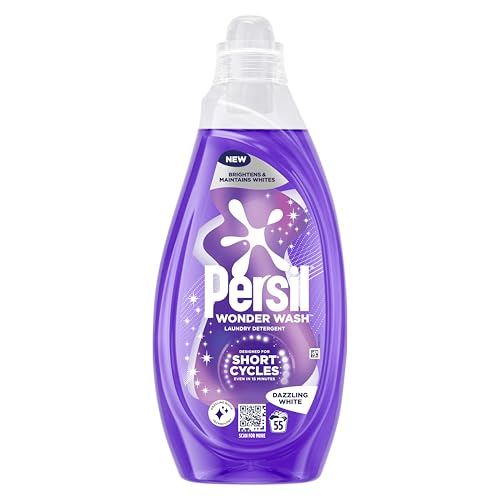 Persil Wonder Wash Liquid Detergent Featuring Dazzling White Technology Maintains and Brightens White Clothes 1.485 L (55 Washes)