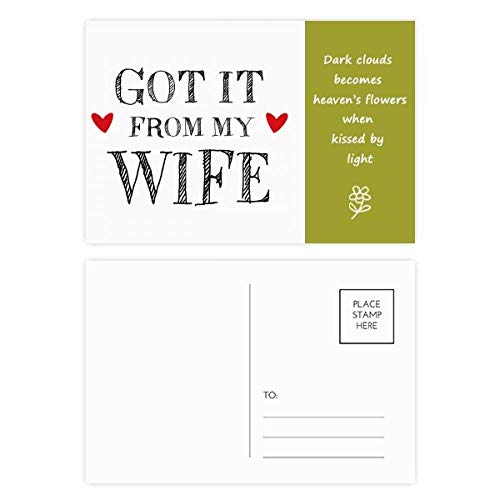 Juego de poesía "Got It from My Wife" para parejas, 20 piezas llenas de sonrisas y complicidad