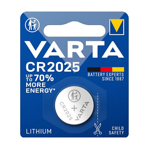 VARTA CR2025 Lithium Coin Battery | Long-Lasting Power for Everyday Devices | Reliable Performance | Child-Safe Packaging | 5-Year Shelf Life | Single Pack