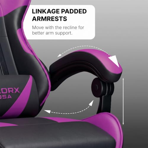 Add ValorX USA Fighter Ergonomic Gaming Chair, Purple - Image 6