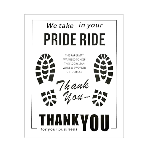 EKUWU 50PCS Paper Floor Mats for Car Kraft, Disposable White