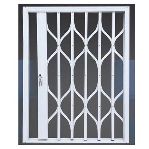 Rejilla de seguridad plegable de aluminio personalizable para ventana, barra de seguridad para dormitorios, oficinas, sótanos, garajes, ahorra espacio (62 x 100 cm)