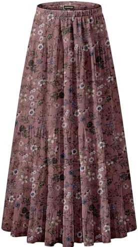 NASHALYLY Women's Chiffon Elastic High Waist Pleated A-Line Flare...