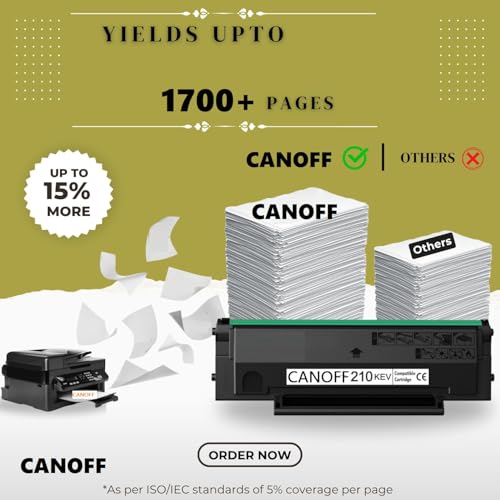 Image of CANOFF ICE-210 KEV Toner Cartridge | Compatible with Pantum P2500, P2500W, M6500, M6500W, M6550, M6550NW, M6600, M6600NW Printers | 1800pages at 5% Coverage Black | Crisp & Clear Printing