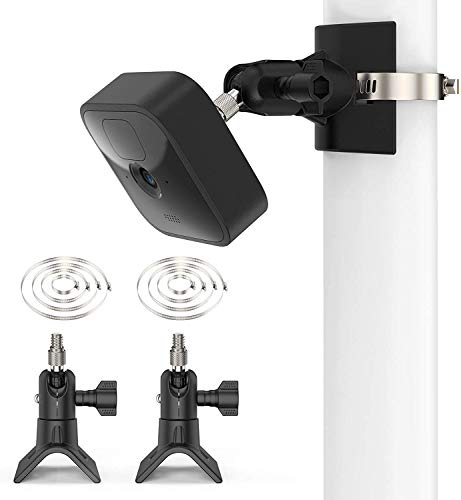 Universal Pole Mounting Mount Bracket for Blink XT2 Blink Mini All-New Blink Outdoor Indoor Camera,Compatible with Blink Home Security Camera System-Indoor and Outdoor (Black 2Pack)