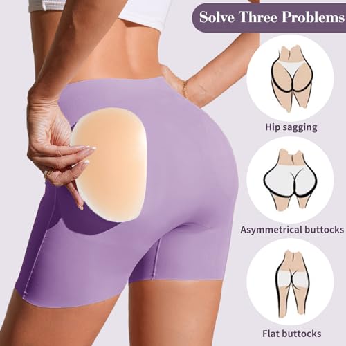 Silicone Butt Pads for Women - Seamless Self-Adhesive Hip Enhancer Pads, Body Shaping Underwear Inserts for Natural Lift, Suitable for leggings, Light Beige4