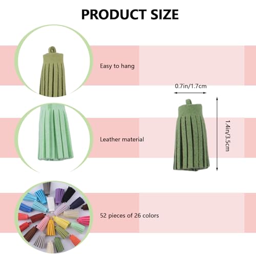 Borlas de cuero artificial antirrotura para reparar tiradores de bolsos y llaveros 3