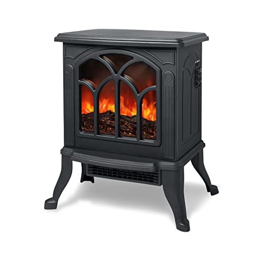 VA-Cerulean Chimenea eléctrica Calefacción LED Chimenea eléctrica con efecto de llama, portátil, decoración para salón, dormitorio