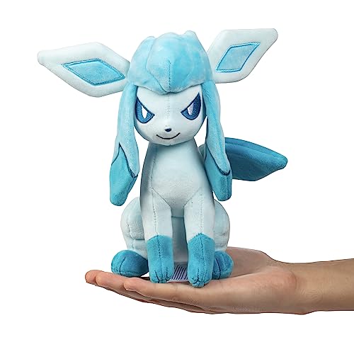 Pokémon 8" Glaceon Plush - Officially Licensed - Eevee Evolution Figure - Authentic Soft Stuffed Animal Toy - Gift for Kids, Boys, Girls - 2+