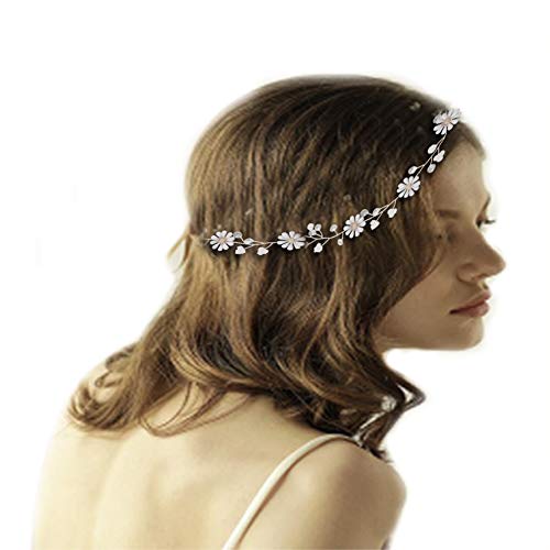 ETSAMOR Flores accesorios para el cabello boda vintage nupcial peine del pelo vid diademas perlas de diamantes de imitación joyería nupcial para mujeres y niñas